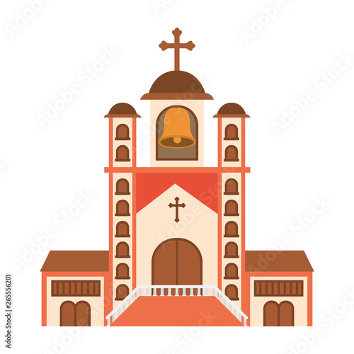church with front view isolated icon