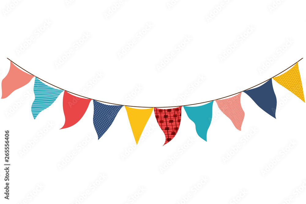 party garland hanging isolated icon party garland hanging isolated icon