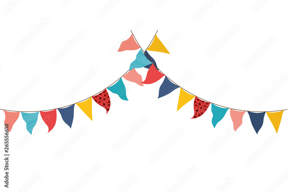 Obraz premium party garland hanging isolated icon