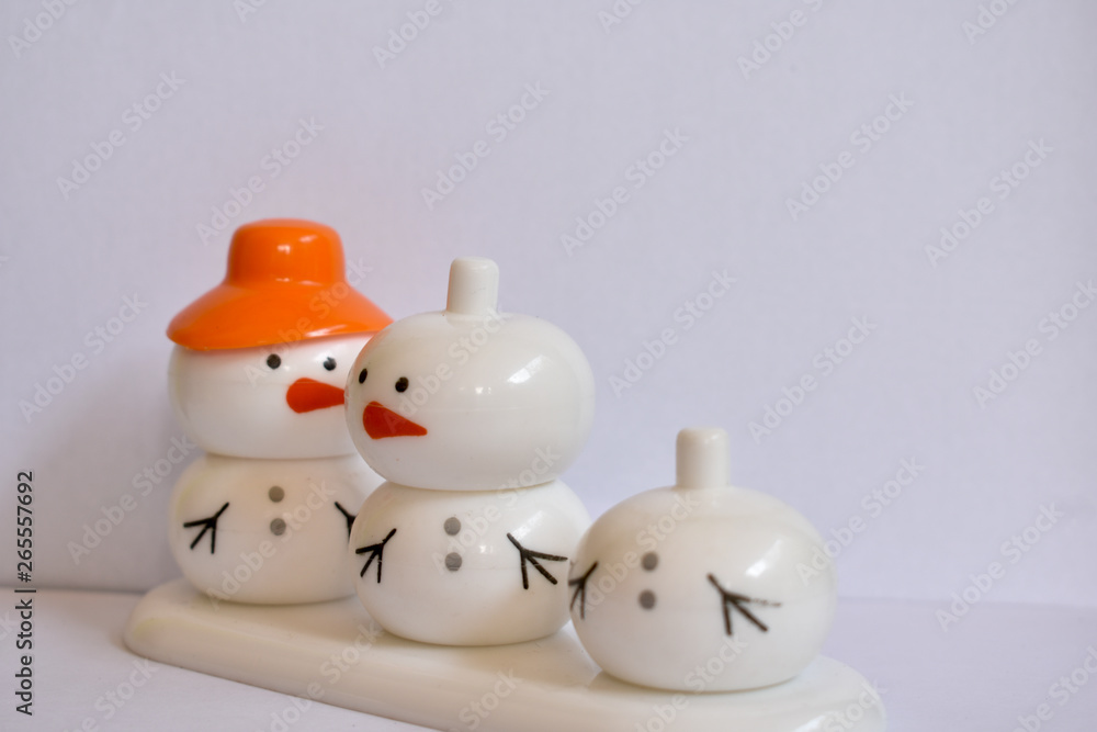 beautiful snowman with colorful caps beautiful snowman with colorful caps