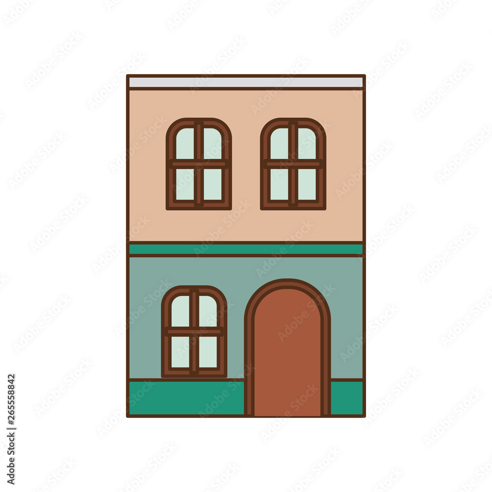 house with front view isolated icon house with front view isolated icon