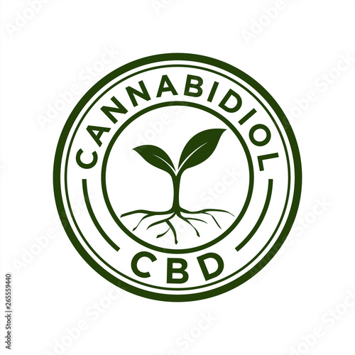 Cannabidiol cbd logo vintage
