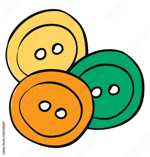 Buttons in different color illustration vector on white background