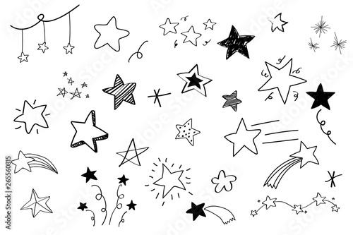 Hand drawn stars collection