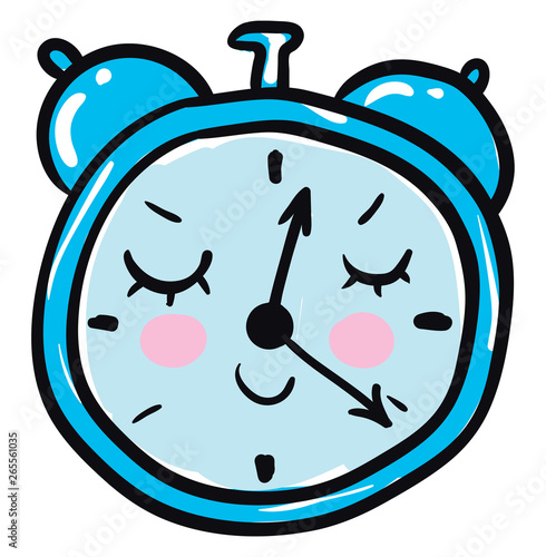 Sleeping clock illustration vector on white background