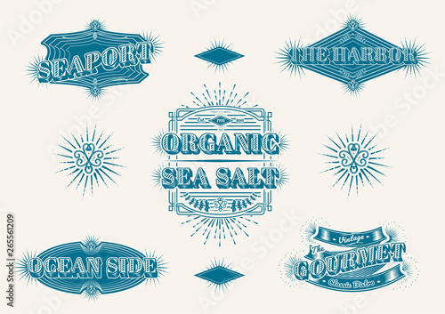 Vintage marine logos