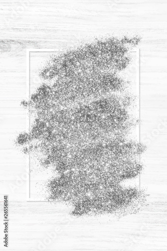 Silver glitter smudge