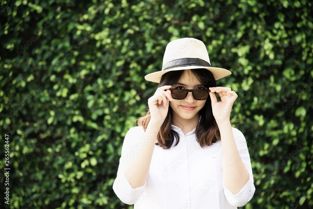 Portrait beautiful lovely young girl lady in happy lifestyle