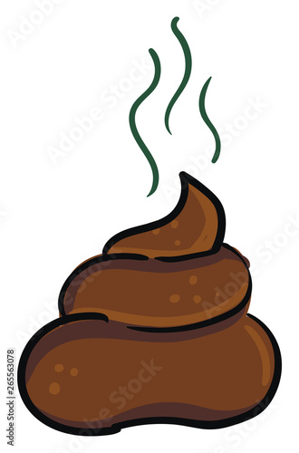 Smelly turd vector or color illustration