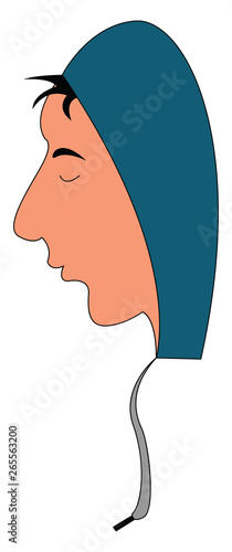The guy in the hood vector or color illustration