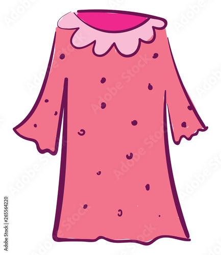 Clipart of a showcase rose-colored woman's nightie vector or color illustration