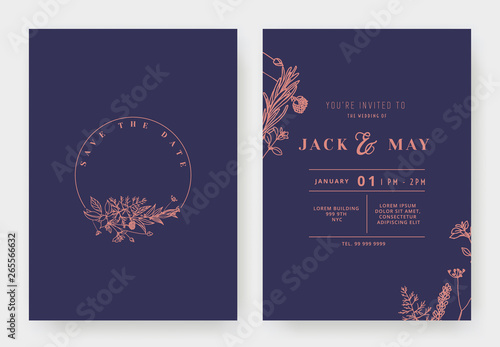 Minimalist wedding invitati...