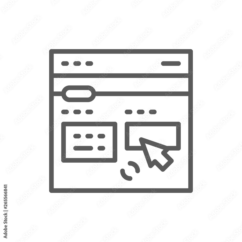 Online translation site line icon. S Online translation site line icon. S