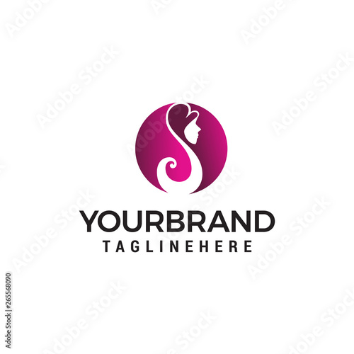 women beauty and spa logo design concept template vector