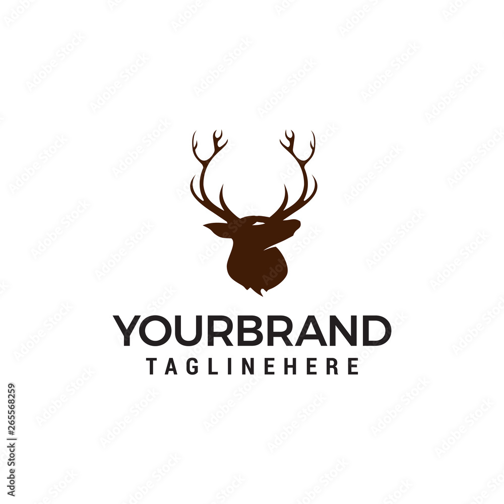 head deer logo design concept template vector head deer logo design concept template vector
