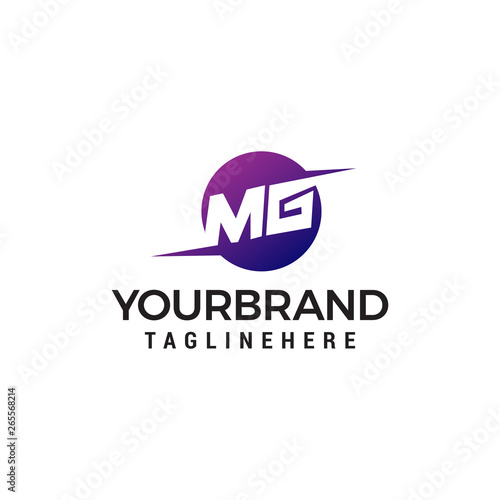 letter MG logo design concept template vector