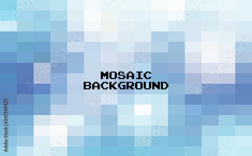 Abstract Blue geometric Background, Creative Design Templates. Pixel art Grid Mosaic, 8 bit vector background.