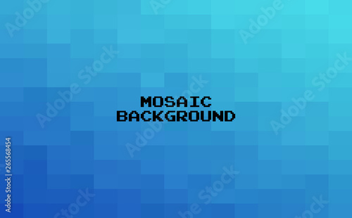 Abstract Blue geometric Background, Creative Design Templates. Pixel art Grid Mosaic, 8 bit vector background.