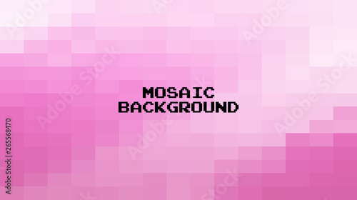 Abstract Pink geometric Background, Creative Design Templates. Pixel art Grid Mosaic, 8 bit vector background.