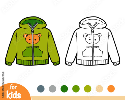 Coloring book, Hoody with a bear