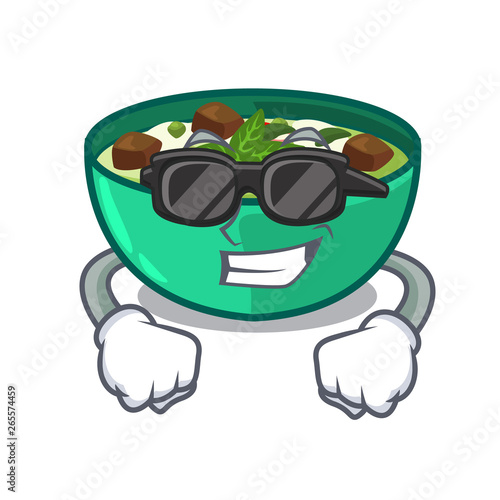 Super cool green churry above mascot table wood
