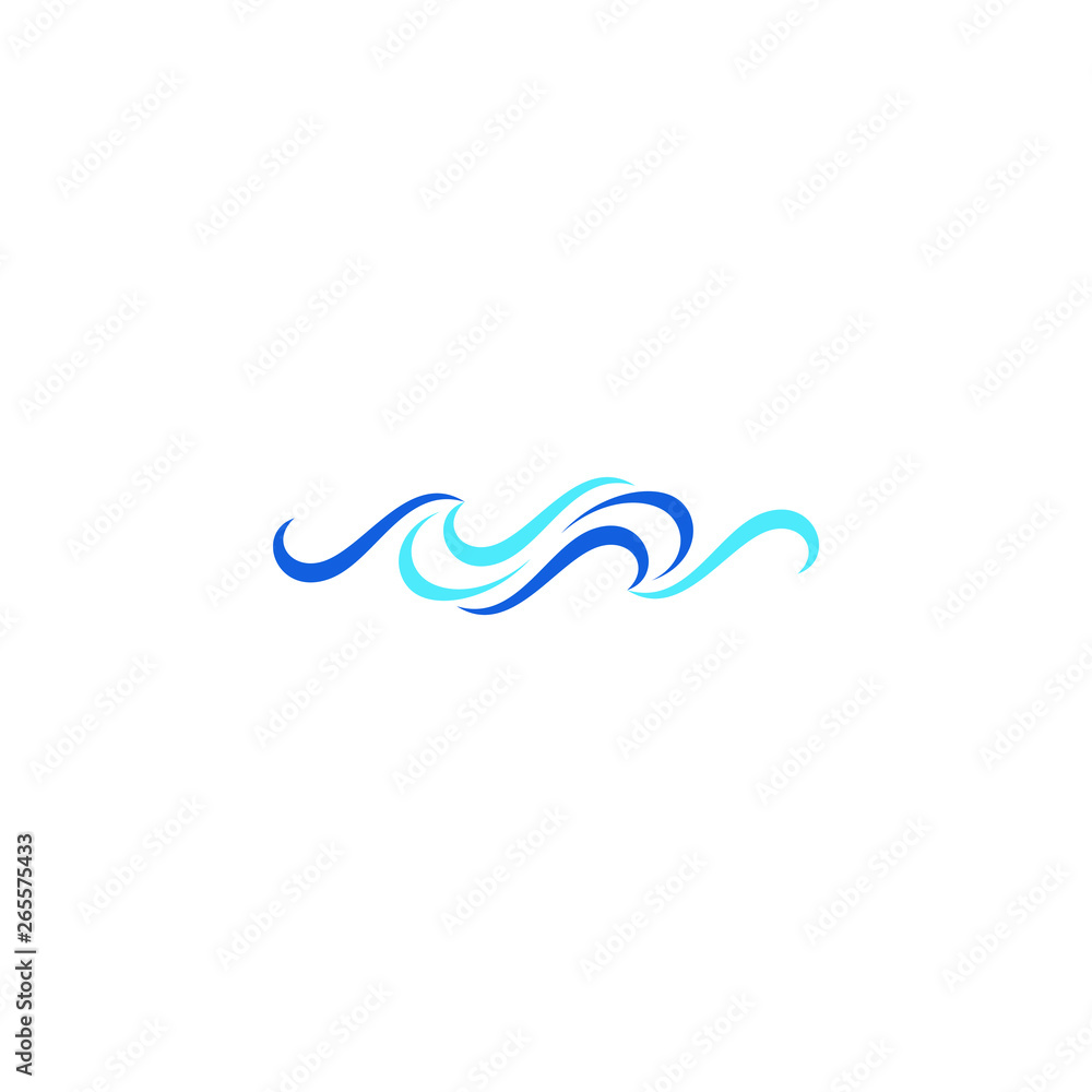 Water Wave Icon Logo Design Template for green technology business plumbing wind company with modern high end look Water Wave Icon Logo Design Template for green technology business plumbing wind company with modern high end look