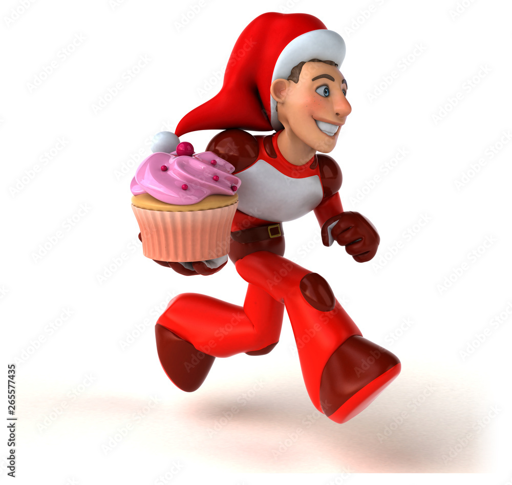 Fun Super Santa Claus - 3D Illustration Fun Super Santa Claus - 3D Illustration