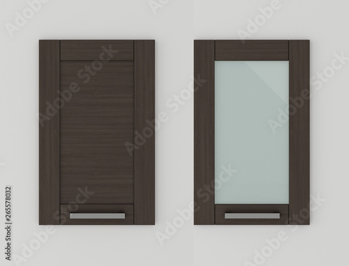 Door for kitchen cabinets walnut