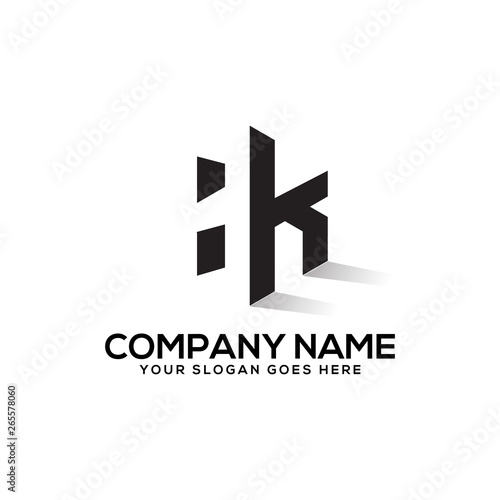 HK initial logo, negative space vector , clean and clever designs