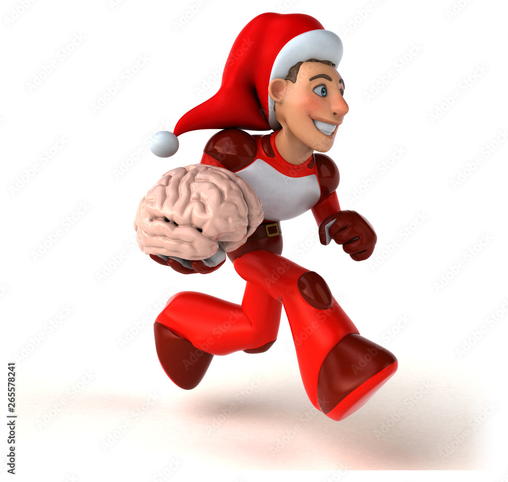 Fun Super Santa Claus - 3D Illustration Fun Super Santa Claus - 3D Illustration