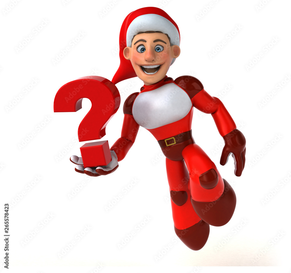 Fun Super Santa Claus - 3D Illustration Fun Super Santa Claus - 3D Illustration