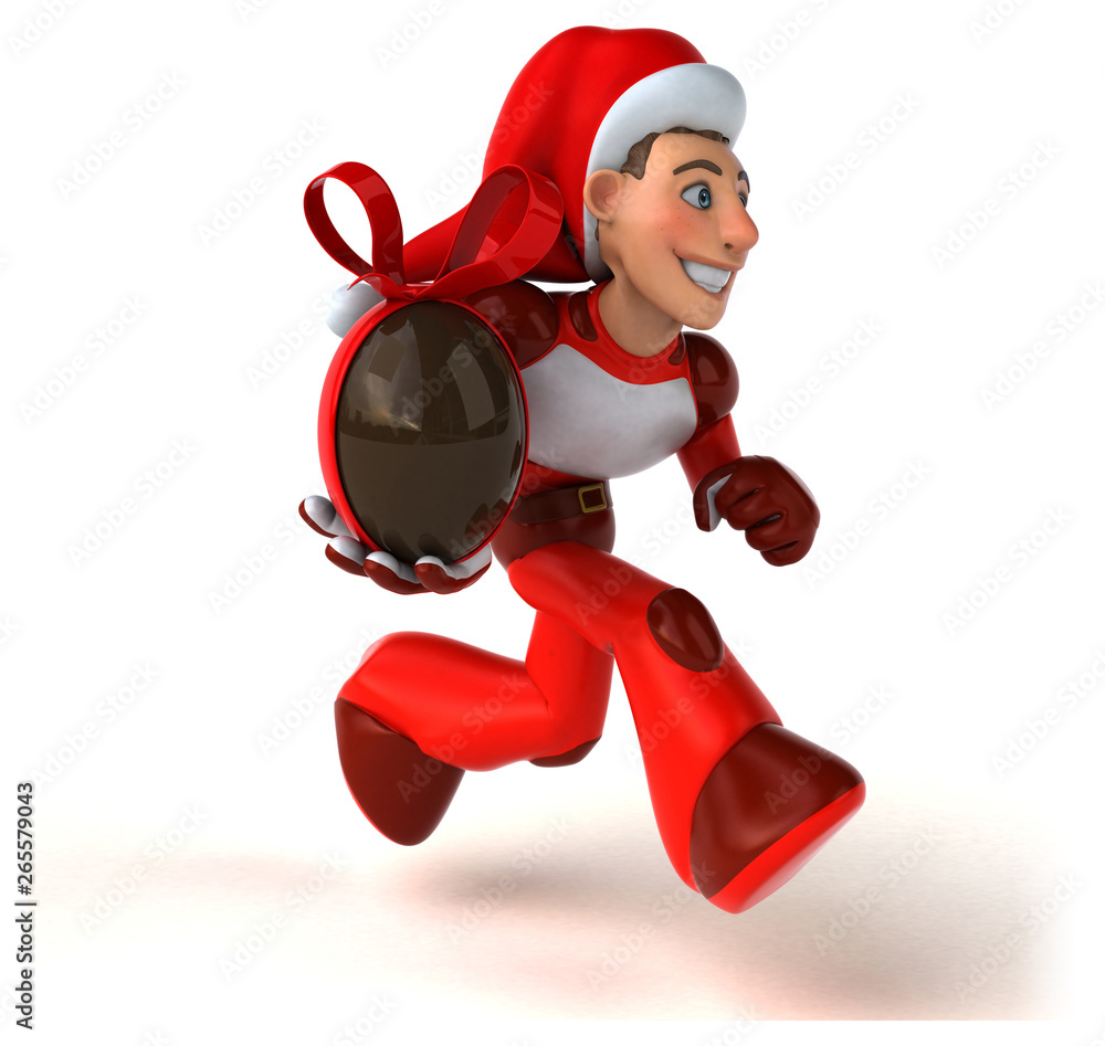 Fun Super Santa Claus - 3D Illustration Fun Super Santa Claus - 3D Illustration