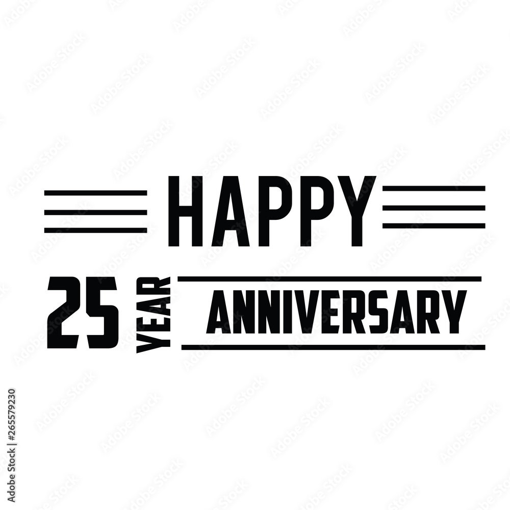 25 year Anniversary Vector Template Design Illustration