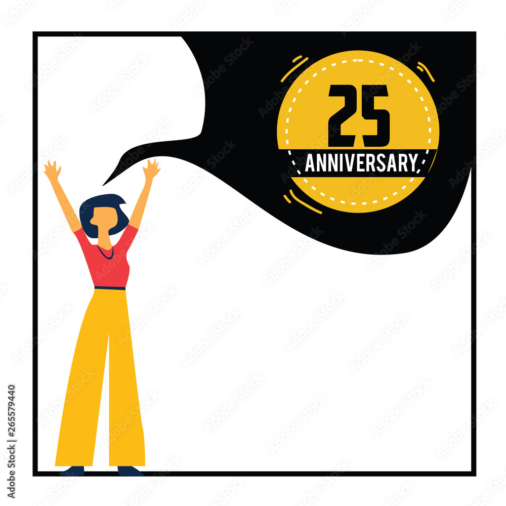 25 year Anniversary Vector Template Design Illustration 25 year Anniversary Vector Template Design Illustration