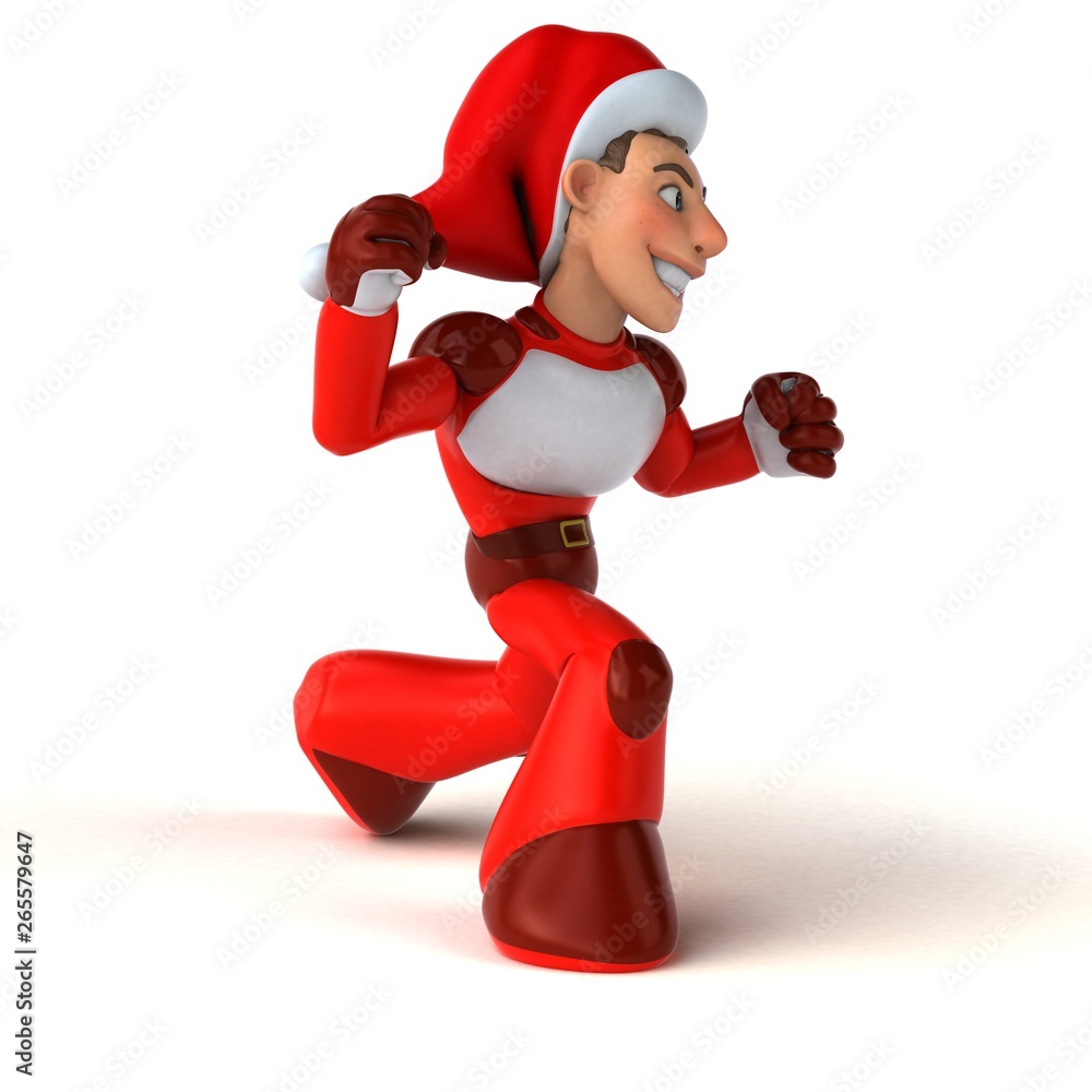 Fun Super Santa Claus - 3D Illustration Fun Super Santa Claus - 3D Illustration