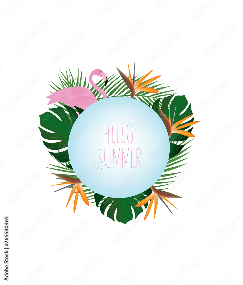 Obraz premium Hello summer background. vector