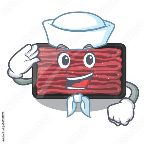 Sailor minced meat isolated in the character