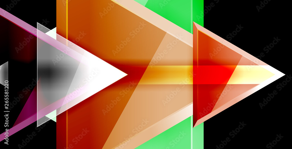 Glossy shiny triangles background Glossy shiny triangles background