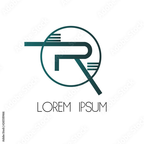 R initial letter logo icon for business company