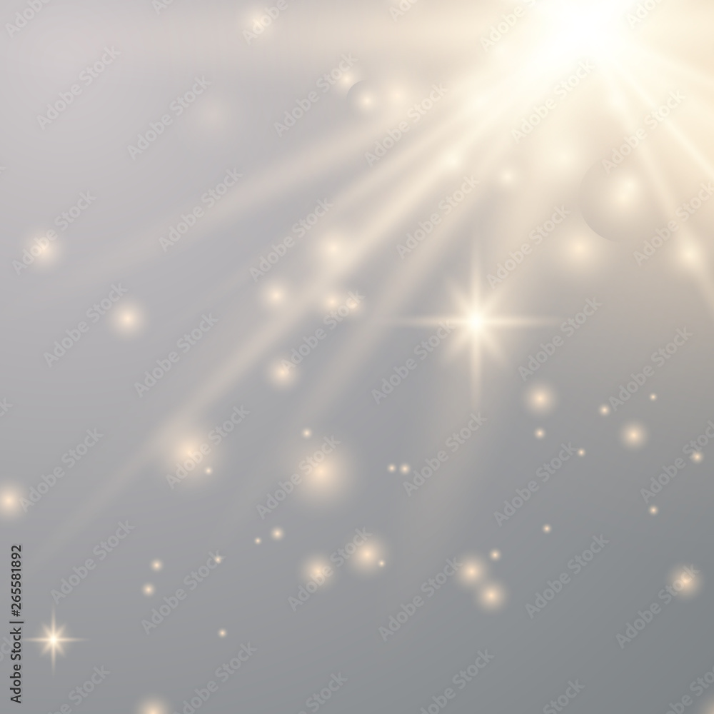 Vector transparent gold sunlight Vector transparent gold sunlight