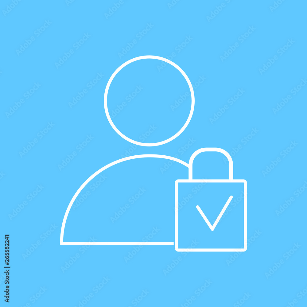 lock user outline icon lock user outline icon