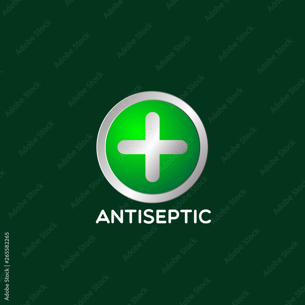 Fototapeta premium antiseptic logo icon
