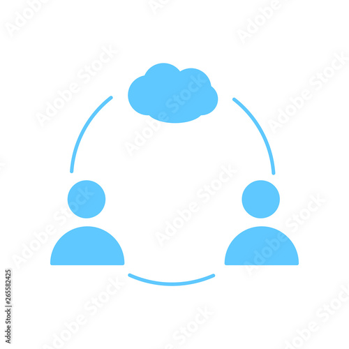 people interact through the cloud