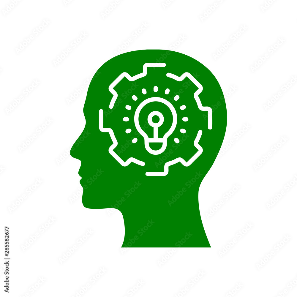 digital human head, brain, technology, head, memory, creative technology mind, artificial intelligence green color icon digital human head, brain, technology, head, memory, creative technology mind, artificial intelligence green color icon