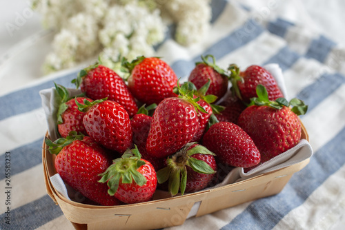 Loosely put the strawberries in different positions