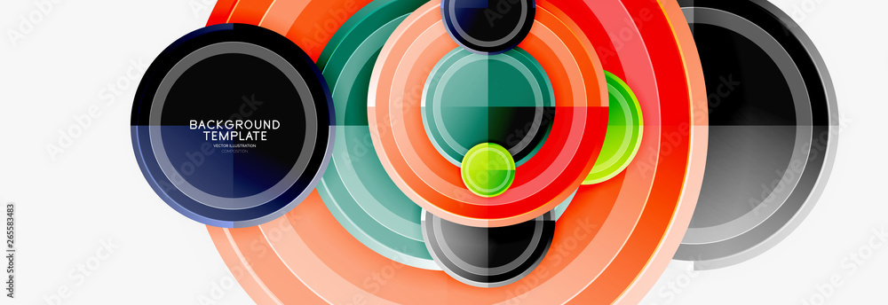 Colorful glossy circles background Colorful glossy circles background