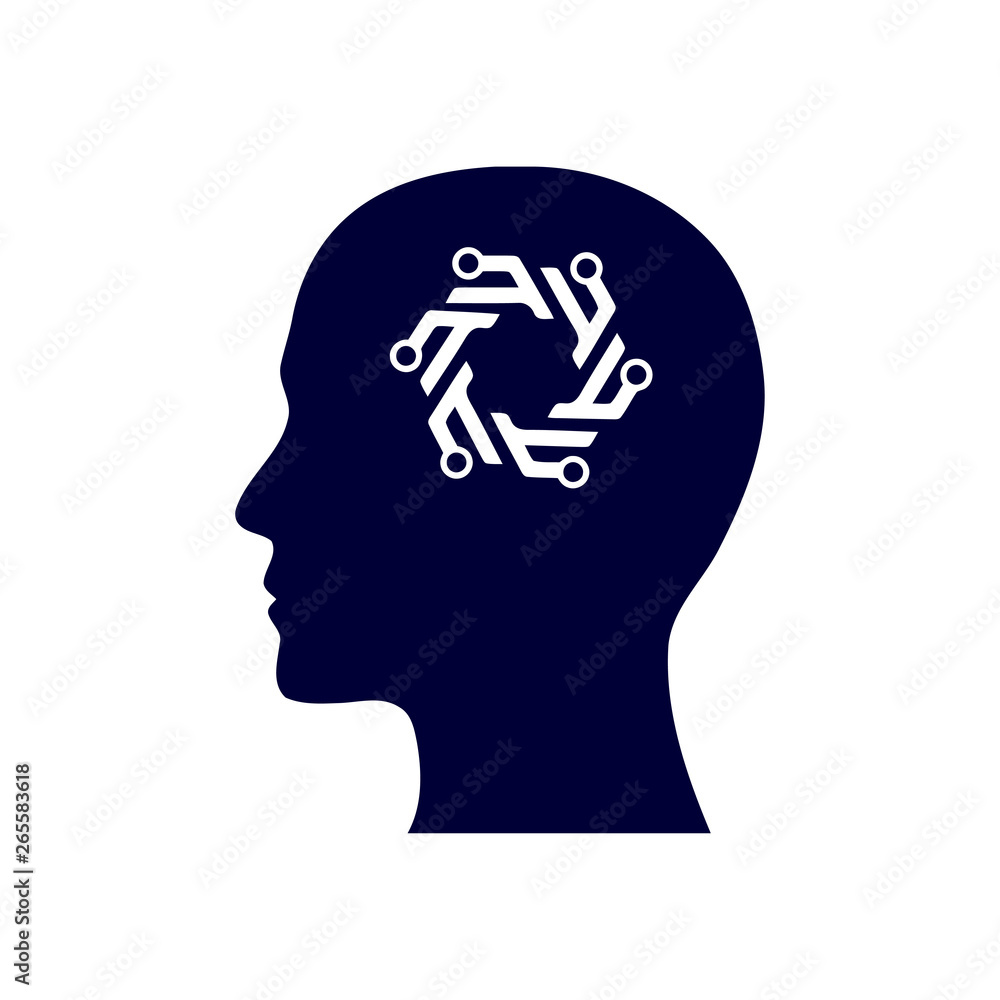 digital human head, brain, technology, head, memory, creative technology mind, artificial intelligence navy blue icon digital human head, brain, technology, head, memory, creative technology mind, artificial intelligence navy blue icon
