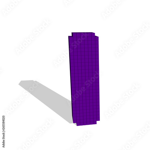 3d pixelated capital letter...