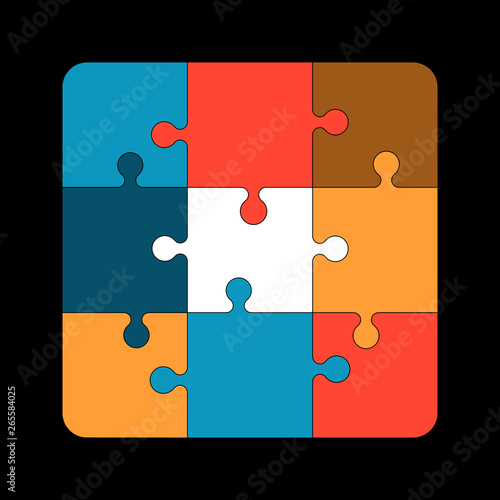 Jigsaw puzzle. Vector illus...
