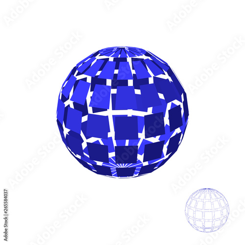 Abstract polygonal broken s...